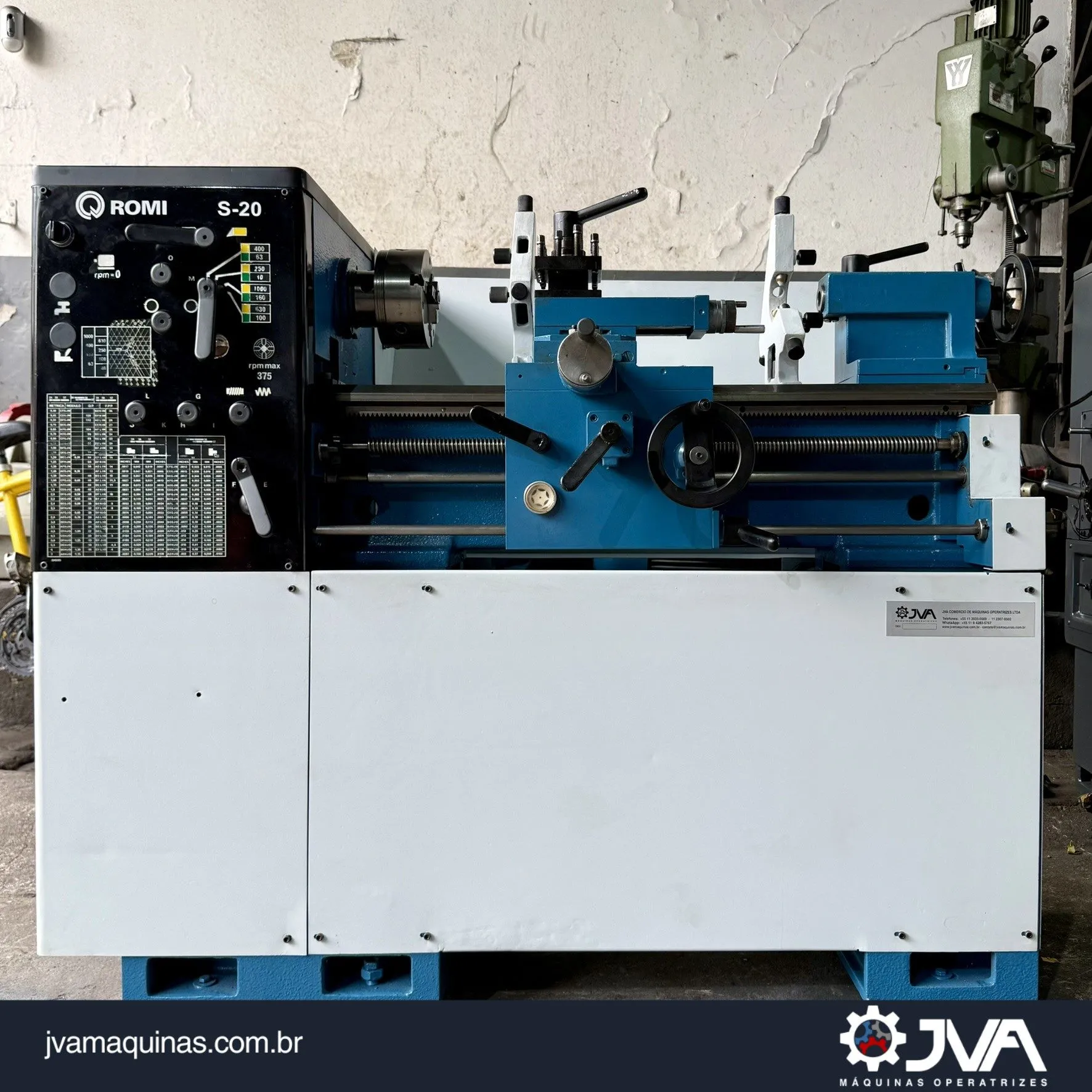 TORNO MECÂNICO ROMI S-20 - JVA Máquinas